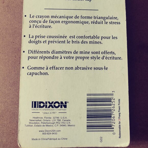 Very rare  A Dixon Iso-grip Mechanical Pencil Ticonderoga, 0.7mm - Picture 2 of 2